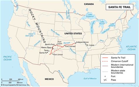 MAP Map Of Santa Fe Trail