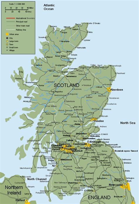 Map Of Scotland And England