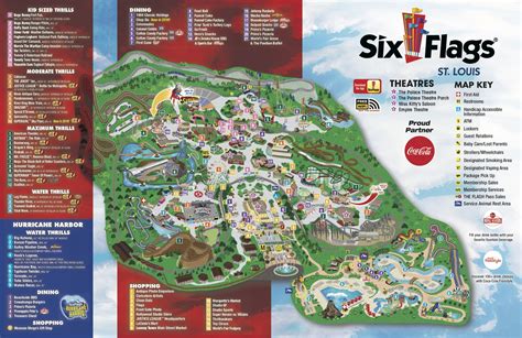 Map of Six Flags St Louis