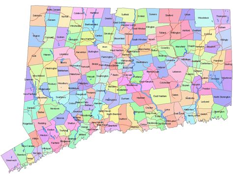 MAP Map of State of CT