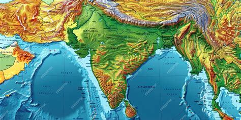 MAP Map of Subcontinent of India