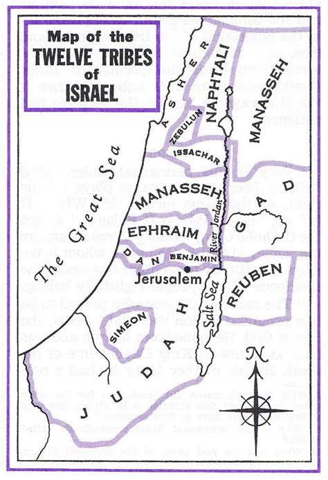 Map of the 12 Tribes of Israel