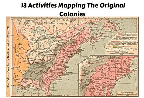 MAP of 13 Colonies
