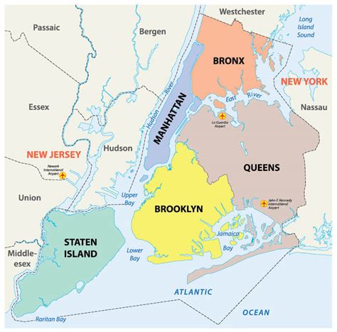 MAP Map of the 5 Boroughs