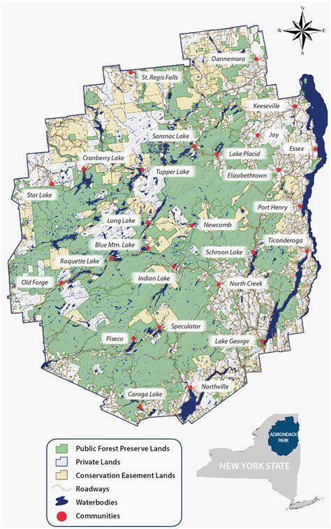 Map of Adirondack Park