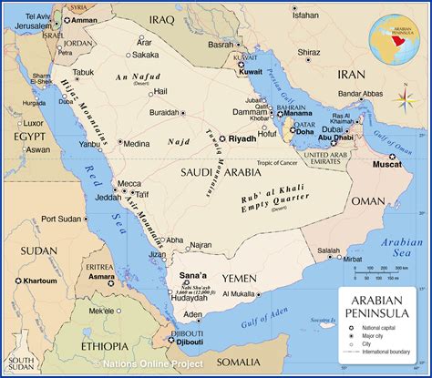 MAP Map of the Arabian Peninsula