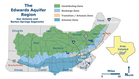 MAP Map Of The Edwards Aquifer