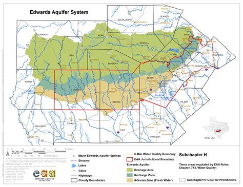 MAP Map Of The Edwards Aquifer