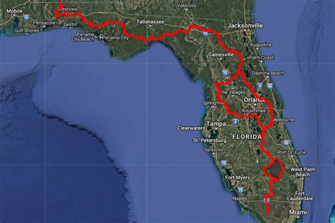 MAP Map Of The Florida Trail