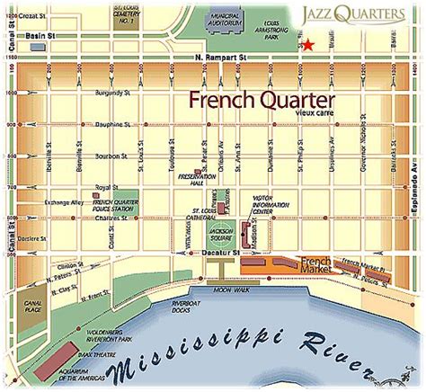 Map of the French Quarter New Orleans