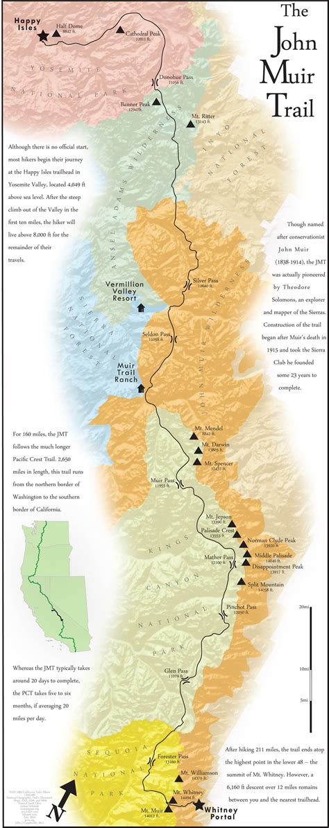 Map Of The John Muir Trail