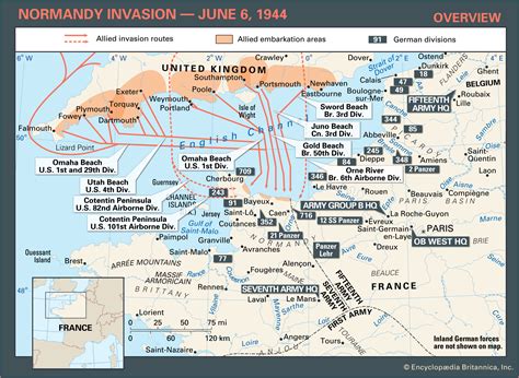 Key Principles of MAP Map Of The Normandy Invasion