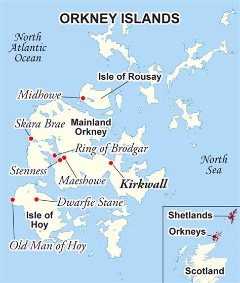 Map of the Orkney Islands