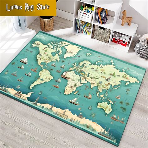 MAP Map Of The World Rug