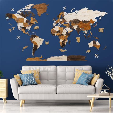 A picture of a Map Of The World Wall Decor