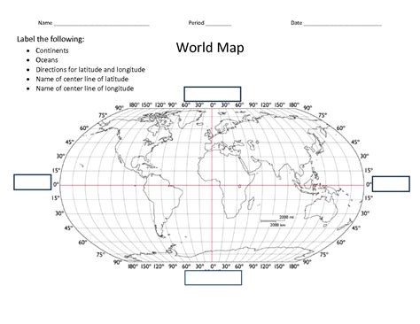 MAP Map Of The World With Latitude And Longitude