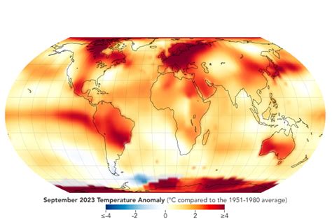 Map of the World with Temperatures
