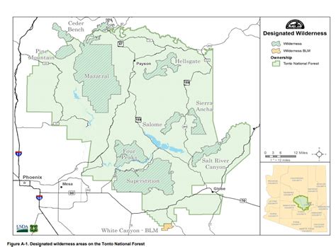 Map of Tonto National Forest