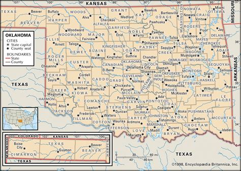 MAP Map Of Towns In Oklahoma