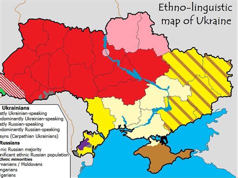 Map of Ukraine and Russia