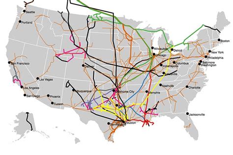 Map of US Oil Pipelines