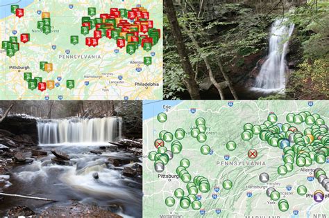 MAP Map Of Waterfalls In PA
