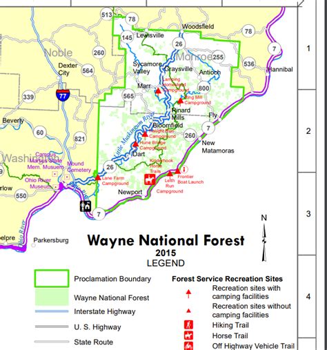 Key principles of MAP Map Of Wayne National Forest