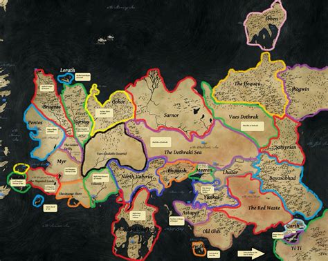 MAP Map of Westeros and Essos