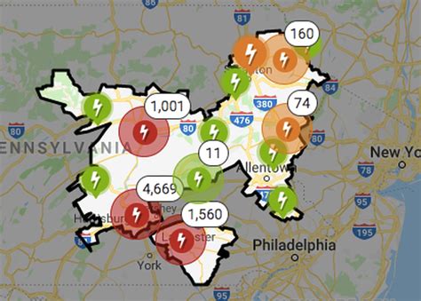 Illustration of power outage map