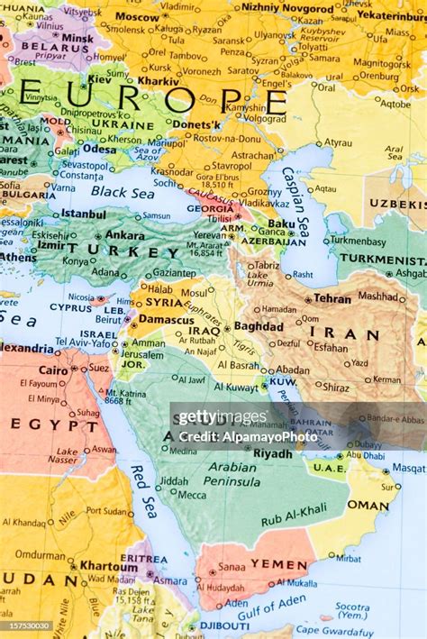MAP Middle East and Europe Map