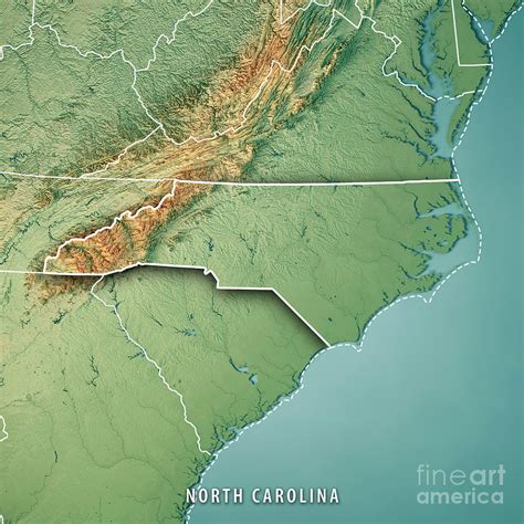 A map of the Mountains In North Carolina