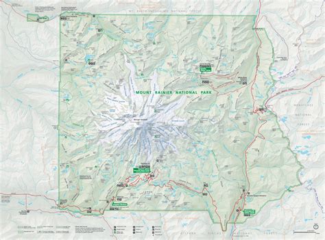Mt Rainier National Park Map
