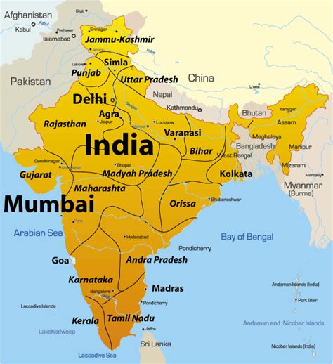 MAP Mumbai On Map Of India