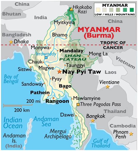 Map of Myanmar