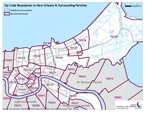 New Orleans Zip Codes Map