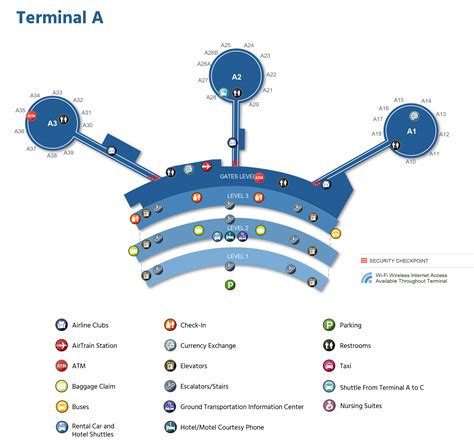 Newark Airport Terminal A Map