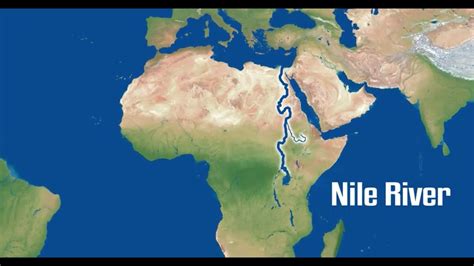 MAP Nile River On World Map