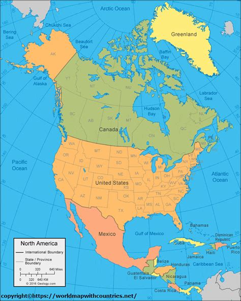 North America Map With Countries