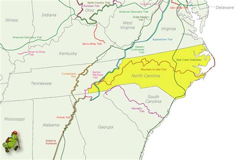 North Carolina Appalachian Trail Map
