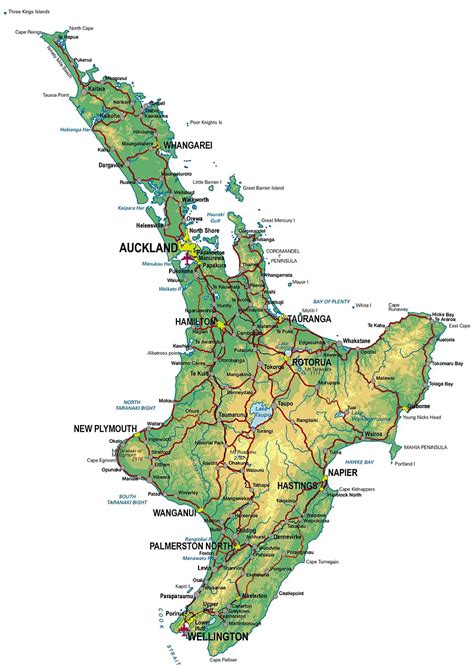MAP North Island Map New Zealand