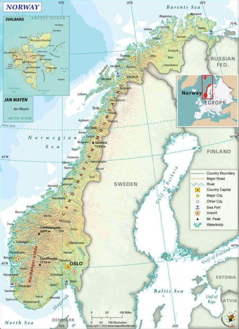 Key Principles of MAP Norway in Map Of Europe