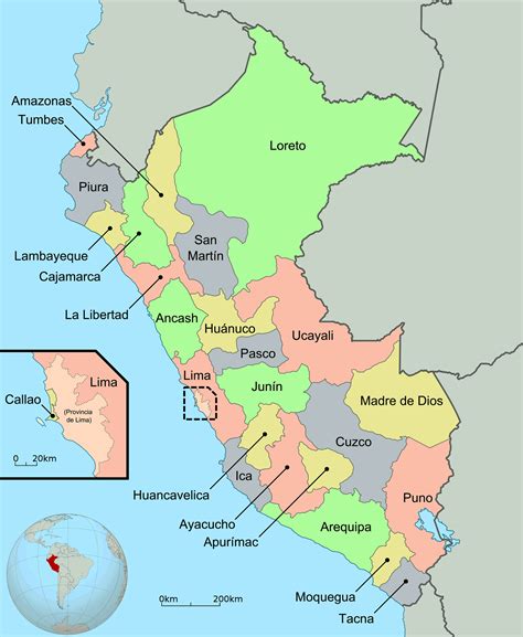 MAP Peru in South America Map image