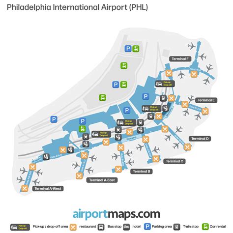 MAP Philadelphia Airport Terminal A Map