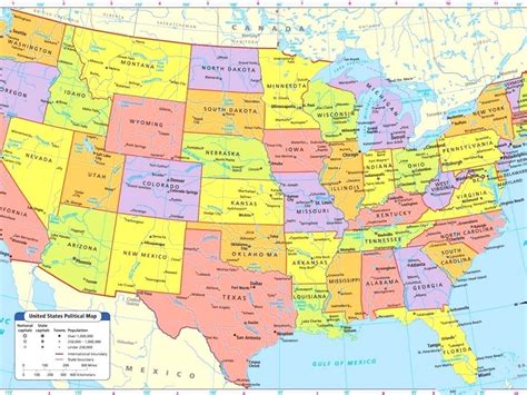 MAP Printable Map of United States