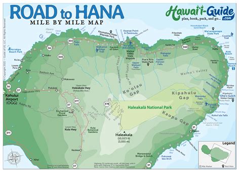 MAP Road To Hana Stops Map
