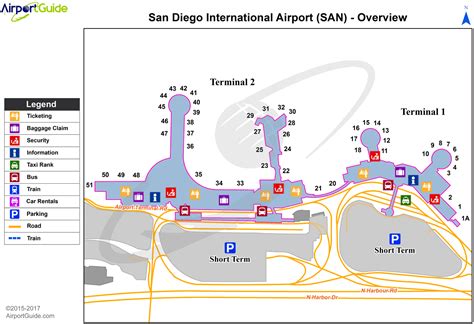 San Diego Airport Map Terminal 2