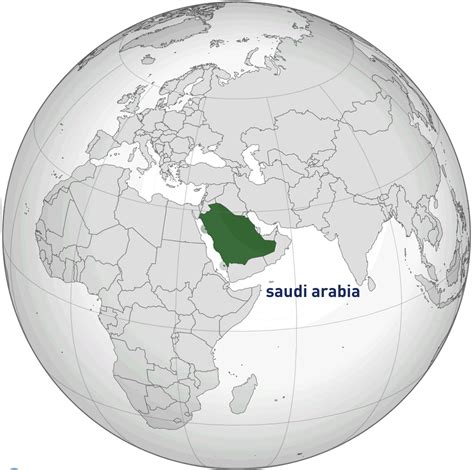 MAP Saudi Arabia On The World Map