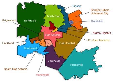 MAP School District Map San Antonio