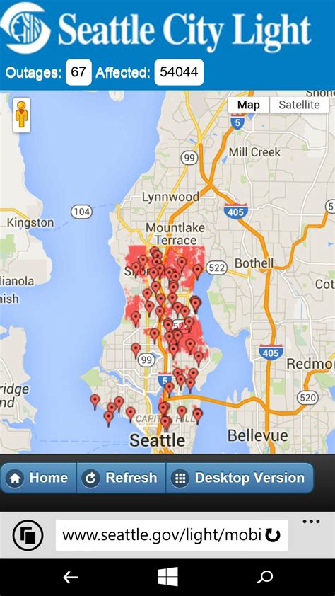 Seattle City Light Outage Map