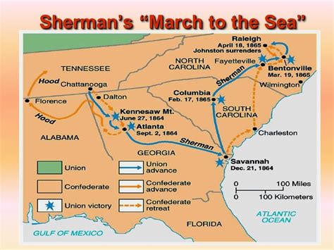 Sherman's March To The Sea Map